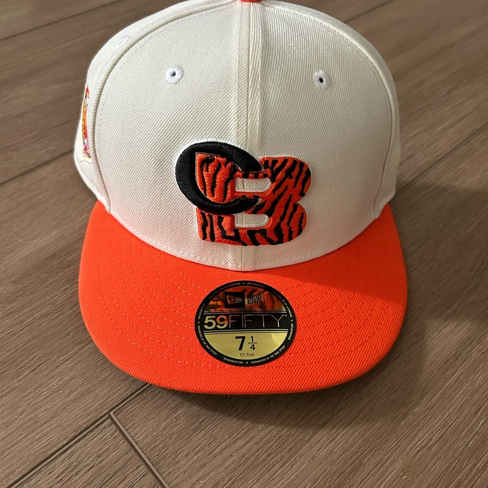 New Era Orange and White 59FIFTY Cap